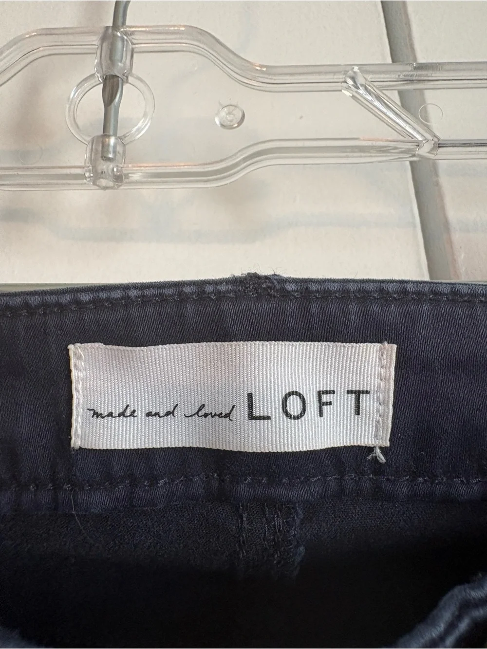 LOFT Dark Navy Straight-Leg Pants - Picture 2 of 4